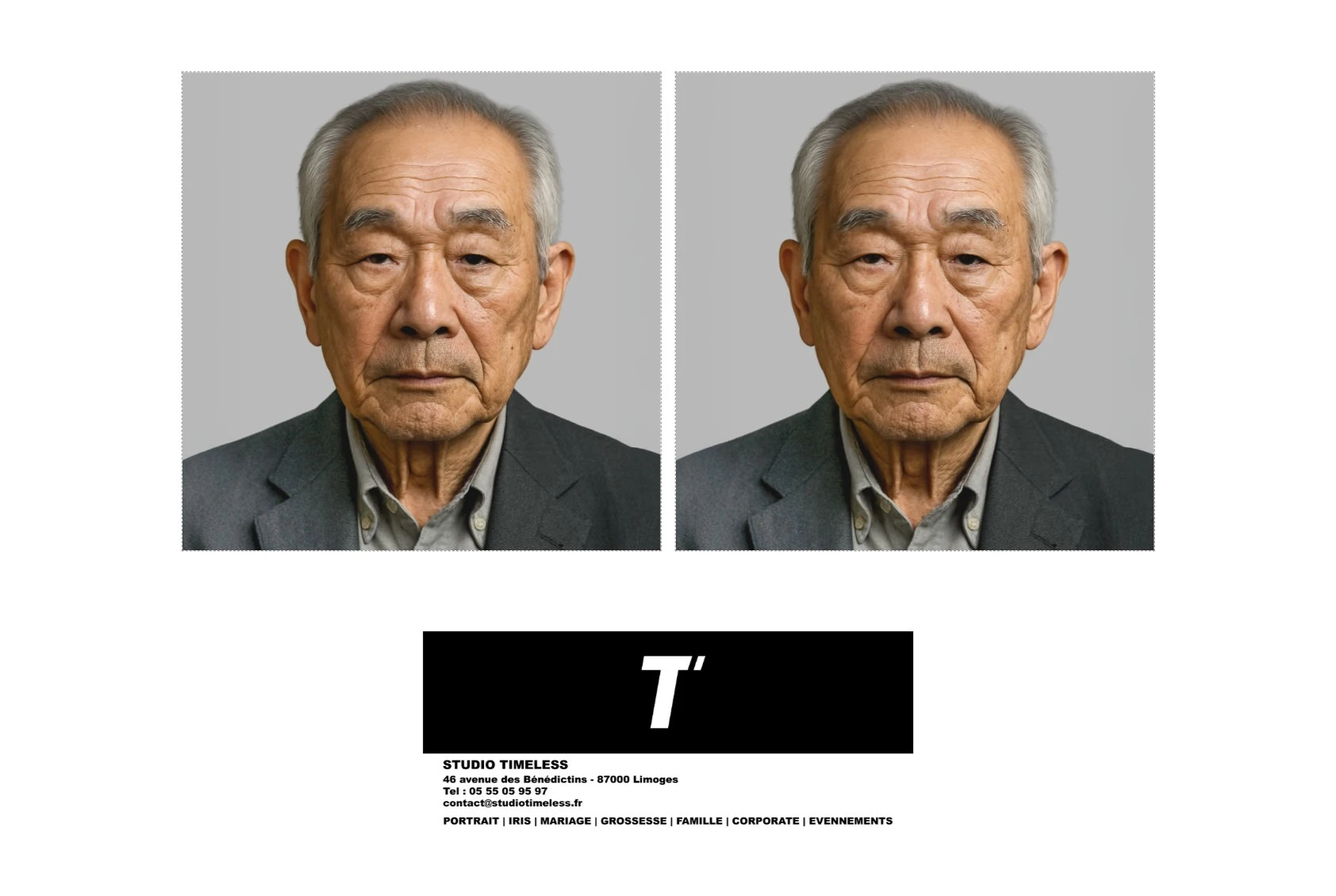 Photo identité ANTS passeport conforme Limoges Studio Timeless