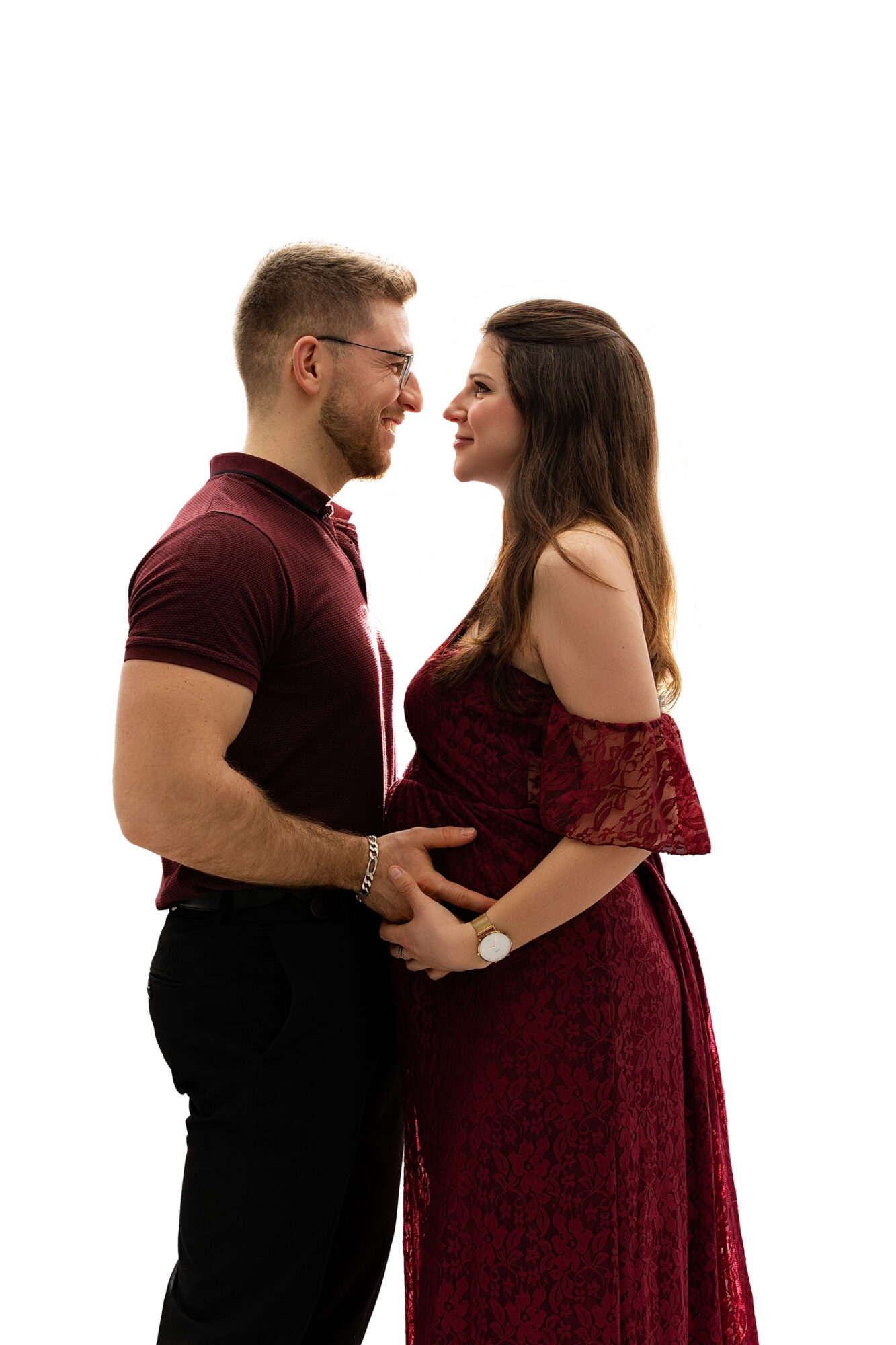 Un couple photographié en studio par Studio Timeless à Limoges