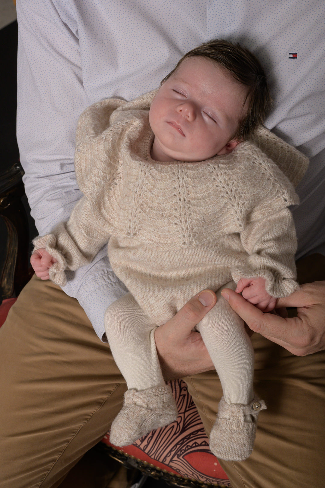 Portrait bébé allongé séance naissance Studio Timeless Limoges
