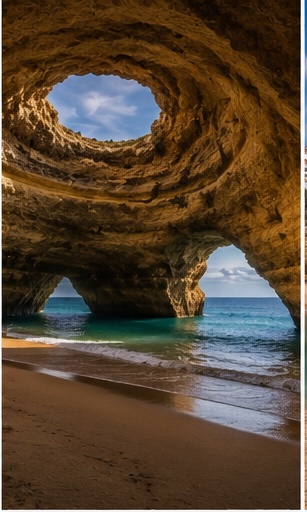 Grotte de Benagil en Algarve, arche naturelle et plage pour une séance couple au bord de l’Atlantique.